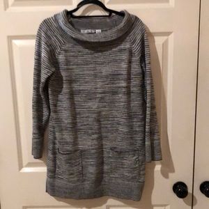 Womens black marled cotton tunic. Size L. Never worn.